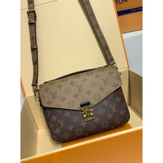 全鋼 M44876 Pochette Metis ハンドバッグ｜Monogram キャンバスで創られたコンパクトで収納力抜群の優雅なハンドバッグ 25×19×9cm