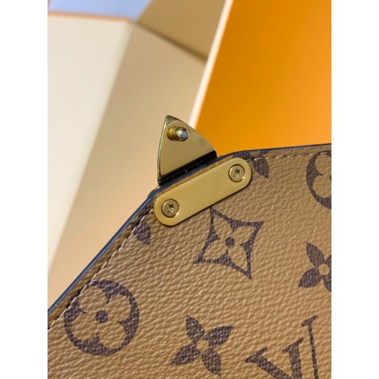全鋼 M44876 Pochette Metis ハンドバッグ｜Monogram キャンバスで創られたコンパクトで収納力抜群の優雅なハンドバッグ 25×19×9cm