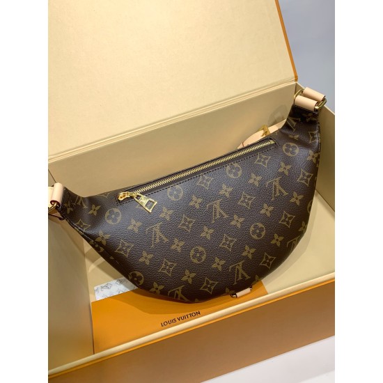 M43644 BUMBAG ワイドバッグ|Monogram キャンバスとスポーティーデザインで個性をアップするマルチユースバッグ 37×14×13cm M43644 BUMBAG ワイドバッグ|Monogram キャンバスとスポーティーデザインで個性をアップするマルチユースバッグ 37×14×13cm