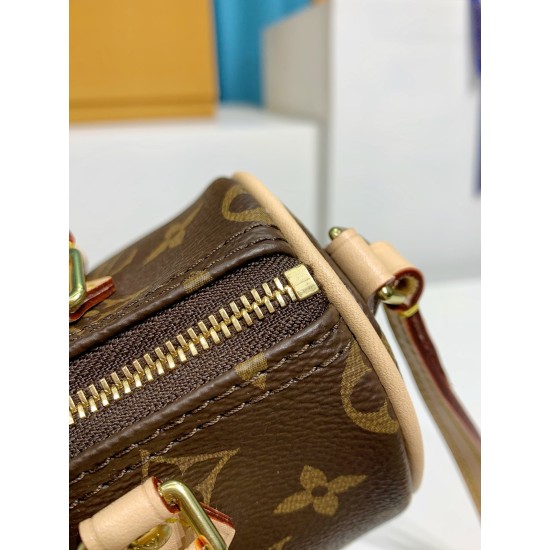 M61252 Nano Speedy ハンドバッグ|Monogram キャンバスで描く究極の女性的な軽量ミニバッグ 16×11×9cm M61252 Nano Speedy ハンドバッグ|Monogram キャンバスで描く究極の女性的な軽量ミニバッグ 16×11×9cm