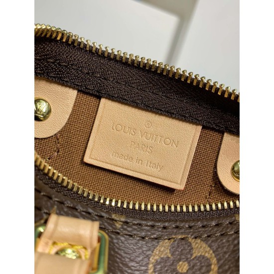 M61252 Nano Speedy ハンドバッグ|Monogram キャンバスで描く究極の女性的な軽量ミニバッグ 16×11×9cm M61252 Nano Speedy ハンドバッグ|Monogram キャンバスで描く究極の女性的な軽量ミニバッグ 16×11×9cm