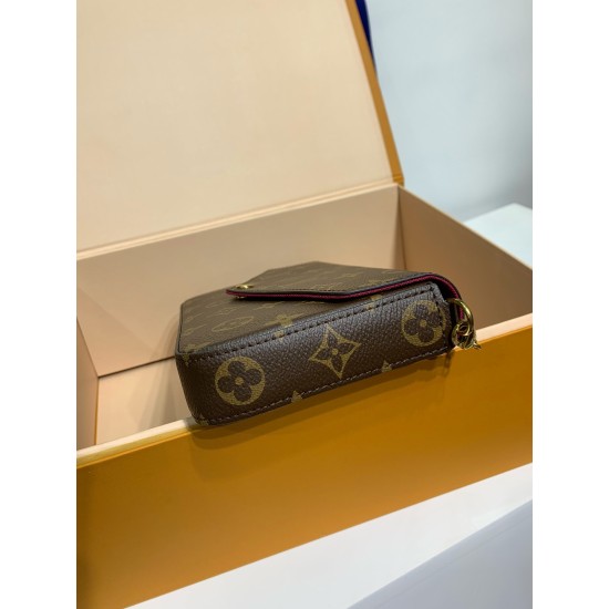M61276 全鋼 3 点セット Pochette Felicie ハンドバッグ|エレガントなデザインと機能性の究極の融合 21×12×3cm M61276 全鋼 3 点セット Pochette Felicie ハンドバッグ|エレガントなデザインと機能性の究極の融合 21×12×3cm