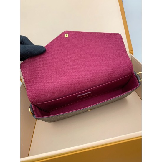 M61276 全鋼 3 点セット Pochette Felicie ハンドバッグ|エレガントなデザインと機能性の究極の融合 21×12×3cm M61276 全鋼 3 点セット Pochette Felicie ハンドバッグ|エレガントなデザインと機能性の究極の融合 21×12×3cm