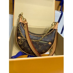 M81098 全鋼 ループ ハーフムーン バッグ｜Nicolas Ghesquière の創想で生まれた半月形ファッションアイコン 23×13×16cm  