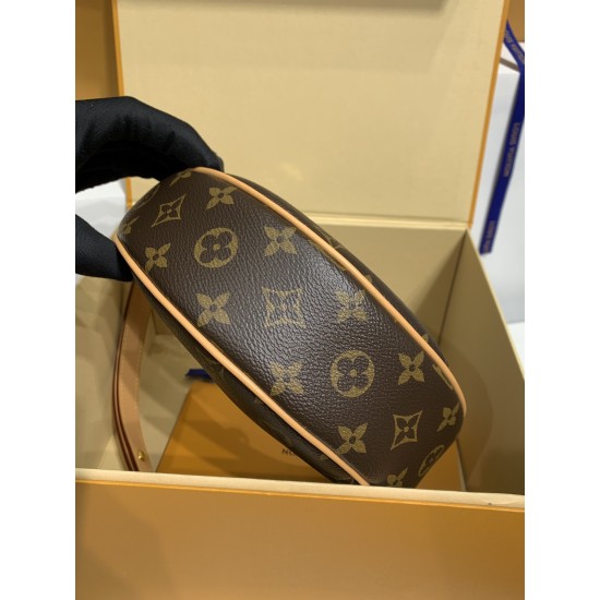 M81098 全鋼 ループ ハーフムーン バッグ|Nicolas Ghesquière の創想で生まれた半月形ファッションアイコン 23×13×16cm M81098 全鋼 ループ ハーフムーン バッグ|Nicolas Ghesquière の創想で生まれた半月形ファッションアイコン 23×13×16cm