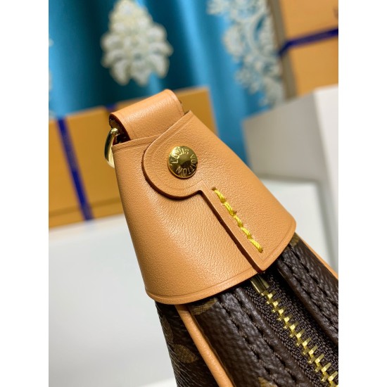M81098 全鋼 ループ ハーフムーン バッグ|Nicolas Ghesquière の創想で生まれた半月形ファッションアイコン 23×13×16cm M81098 全鋼 ループ ハーフムーン バッグ|Nicolas Ghesquière の創想で生まれた半月形ファッションアイコン 23×13×16cm