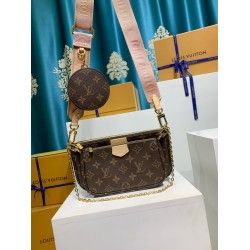 M44840 全鋼 Multi Pochette Accessories ハンドバッグ｜Monogram キャンバス 3 点セットで多様なスタイルを楽しめるファッションアイテム 23.5×12×5.5cm 