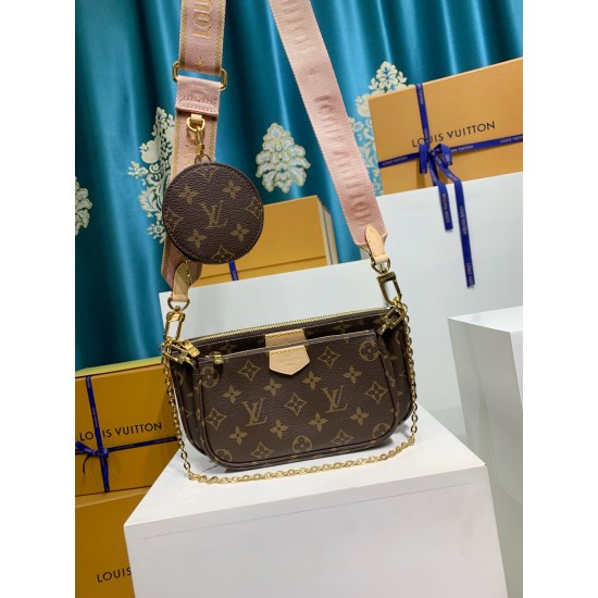 M44840 全鋼 Multi Pochette Accessories ハンドバッグ|Monogram キャンバス 3 点セットで多様なスタイルを楽しめるファッションアイテム 23.5×12×5.5cm M44840 全鋼 Multi Pochette Accessories ハンドバッグ|Monogram キャンバス 3 点セットで多様なスタイルを楽しめるファッションアイテム 23.5×12×5.5cm