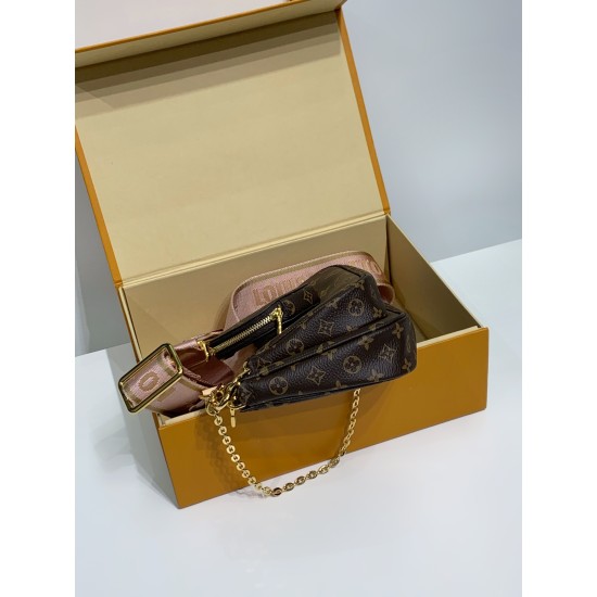 M44840 全鋼 Multi Pochette Accessories ハンドバッグ|Monogram キャンバス 3 点セットで多様なスタイルを楽しめるファッションアイテム 23.5×12×5.5cm M44840 全鋼 Multi Pochette Accessories ハンドバッグ|Monogram キャンバス 3 点セットで多様なスタイルを楽しめるファッションアイテム 23.5×12×5.5cm