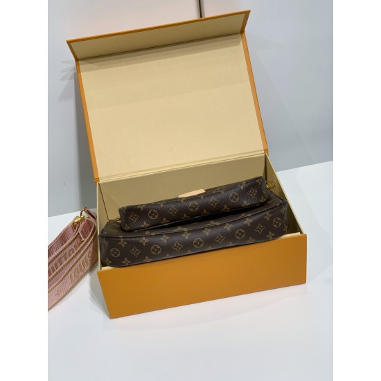 M44840 全鋼 Multi Pochette Accessories ハンドバッグ|Monogram キャンバス 3 点セットで多様なスタイルを楽しめるファッションアイテム 23.5×12×5.5cm M44840 全鋼 Multi Pochette Accessories ハンドバッグ|Monogram キャンバス 3 点セットで多様なスタイルを楽しめるファッションアイテム 23.5×12×5.5cm