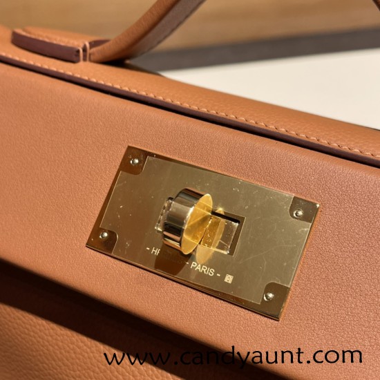 Hermes Mini kelly 2424 37/Gold Gold Hardware 21cm Full Handmade Hermes Mini kelly 2424 37/Gold Gold Hardware 21cm Full Handmade