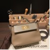 Hermes Mini 21cm kelly 2424 D0 /Beige de Weimar & 18 /Étoupe Grey Gold Hardware 21cm Full Handmade