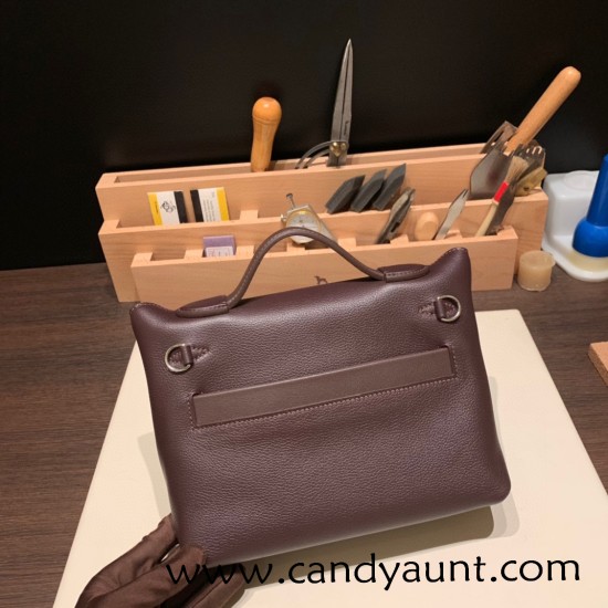 Hermes Mini 21cm kelly 2424 evercolor 0G /Rouge Sellier& Framboise Silver Hardware Full Handmade Hermes Mini 21cm kelly 2424 evercolor 0G /Rouge Sellier& Framboise Silver Hardware Full Handmade