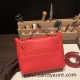 Hermes Mini 21cm kelly 2424 evercolor S3/Rouge Cœur Silver Hardware Full Handmade Hermes Mini 21cm kelly 2424 evercolor S3/Rouge Cœur Silver Hardware Full Handmade