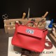 Hermes Mini 21cm kelly 2424 evercolor S3/Rouge Cœur Silver Hardware Full Handmade Hermes Mini 21cm kelly 2424 evercolor S3/Rouge Cœur Silver Hardware Full Handmade
