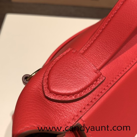Hermes 21cm Mini kelly 2424 S3/Rouge Cœur evercolor Gold Hardware Full Handmade Hermes 21cm Mini kelly 2424 S3/Rouge Cœur evercolor Gold Hardware Full Handmade