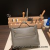 Hermes 21cm Mini kelly 2424 evercolor 8F /Etain Gold Hardware Full Handmade
