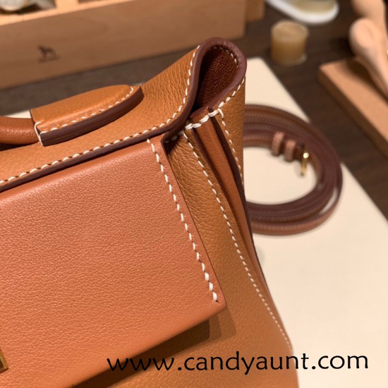 Hermes 21cm Mini kelly 2424 evercolor 37/ Gold Gold Hardware Full Handmade Hermes 21cm Mini kelly 2424 evercolor 37/ Gold Gold Hardware Full Handmade