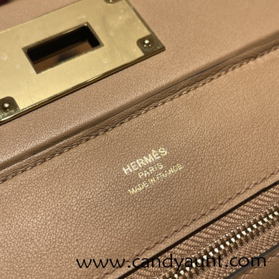Hermes 21cm Mini kelly 2424 evercolor 0M/Chai Gold Hardware Full Handmade Hermes 21cm Mini kelly 2424 evercolor 0M/Chai Gold Hardware Full Handmade
