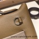 Hermes 21cm Mini kelly 2424 evercolor D0 /Beige de Weimar& 18 /Étoupe Grey Silver Hardware Full Handmade Hermes 21cm Mini kelly 2424 evercolor D0 /Beige de Weimar& 18 /Étoupe Grey Silver Hardware Full Handmade