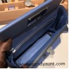 Hermes 21cm Mini kelly 2424 evercolor 7E /Blue Brighton Silver Hardware Full Handmade