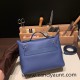 Hermes 21cm Mini kelly 2424 evercolor 7E /Blue Brighton Silver Hardware Full Handmade Hermes 21cm Mini kelly 2424 evercolor 7E /Blue Brighton Silver Hardware Full Handmade