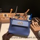 Hermes 21cm Mini kelly 2424 evercolor 7E /Blue Brighton Silver Hardware Full Handmade Hermes 21cm Mini kelly 2424 evercolor 7E /Blue Brighton Silver Hardware Full Handmade