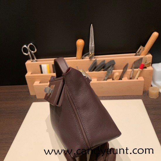 Hermes 21cm Mini kelly 2424 0G /Rouge Sellier& 0D /Rose Mexico Silver Hardware Full Handmade Hermes 21cm Mini kelly 2424 0G /Rouge Sellier& 0D /Rose Mexico Silver Hardware Full Handmade