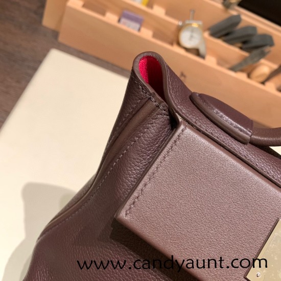 Hermes 21cm Mini kelly 2424 0G /Rouge Sellier& 0D /Rose Mexico Silver Hardware Full Handmade Hermes 21cm Mini kelly 2424 0G /Rouge Sellier& 0D /Rose Mexico Silver Hardware Full Handmade