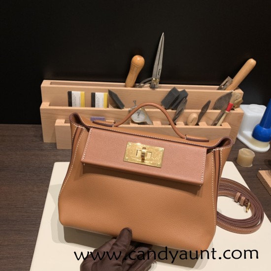 Hermes 21cm Mini kelly 2424 evercolor&swift 37/Gold Gold Hardware Full Handmade Hermes 21cm Mini kelly 2424 evercolor&swift 37/Gold Gold Hardware Full Handmade