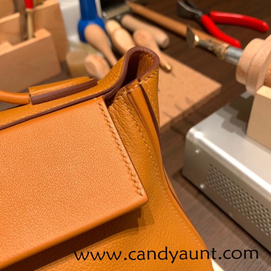 Hermes 21cm Mini kelly 2424 1H /Toffee Gold Hardware Full Handmade Hermes 21cm Mini kelly 2424 1H /Toffee Gold Hardware Full Handmade
