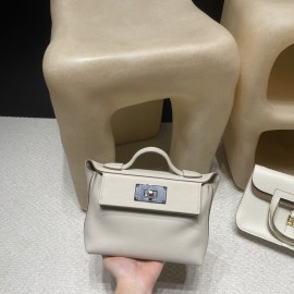 2424mini Beton  Silver Hardware  Full Handmade