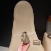 Kelly Moove   18 /Étoupe Grey    Gold Hardware  Full Handmade