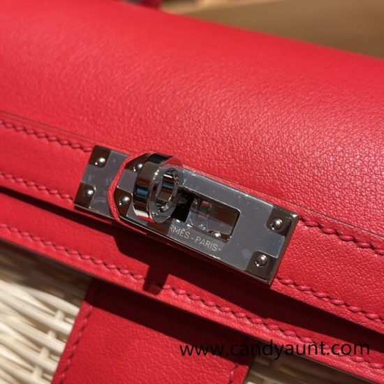 hermes Kelly picnic S3/Rouge Cœur Full Handmade hermes Kelly picnic S3/Rouge Cœur Full Handmade