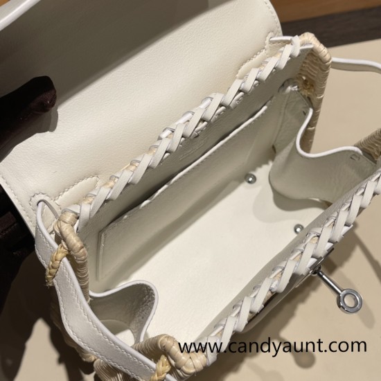 hermes Kelly picnic 01 /White (Blanc) Full Handmade hermes Kelly picnic 01 /White (Blanc) Full Handmade