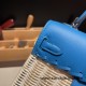 hermes Kelly picnic 0F /Blue Frida Full Handmade hermes Kelly picnic 0F /Blue Frida Full Handmade