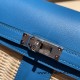 hermes Kelly picnic 0F /Blue Frida Full Handmade hermes Kelly picnic 0F /Blue Frida Full Handmade