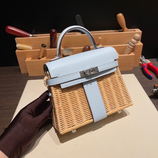 hermes Kelly picnic 01 /White (Blanc) Full Handmade hermes Kelly picnic 01 /White (Blanc) Full Handmade