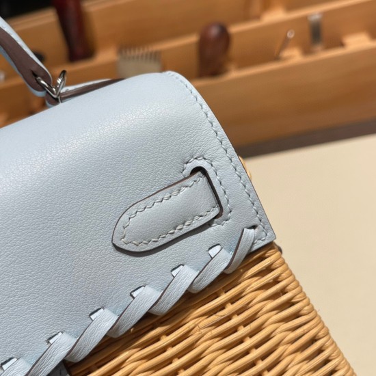 hermes Kelly picnic 01 /White (Blanc) Full Handmade hermes Kelly picnic 01 /White (Blanc) Full Handmade