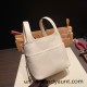 Hermes Picotin Swift & canvas cargo 18cm I2 /Nata Silver Hardware Hermes Picotin Swift & canvas cargo 18cm I2 /Nata Silver Hardware