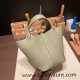 Hermes Picotin cargo Clemence 18cm Q1/ Sauge Silver Hardware Hermes Picotin cargo Clemence 18cm Q1/ Sauge Silver Hardware