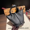 Hermes Picotin cargo Clemence 18cm 89 /Black Gold Hardware