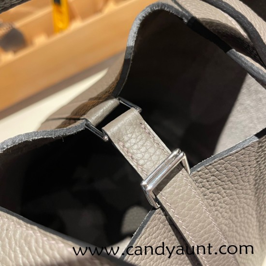 Hermes Picotin cargo Clemence 18cm 8F /Etain Silver Hardware Hermes Picotin cargo Clemence 18cm 8F /Etain Silver Hardware
