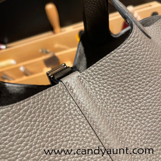 Hermes Picotin cargo Clemence 18cm 8F /Etain Silver Hardware Hermes Picotin cargo Clemence 18cm 8F /Etain Silver Hardware