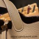 Hermes Picotin cargo Clemence 18cm 8C/ Elephant Grey Gold Hardware Hermes Picotin cargo Clemence 18cm 8C/ Elephant Grey Gold Hardware