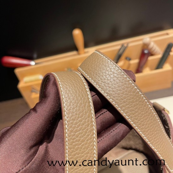 Hermes Picotin cargo Clemence 18cm 8C/ Elephant Grey Gold Hardware Hermes Picotin cargo Clemence 18cm 8C/ Elephant Grey Gold Hardware