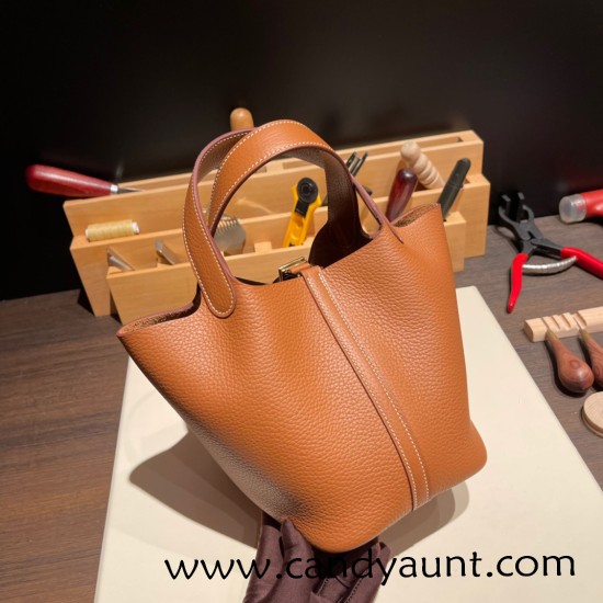 Hermes Picotin Clemence 18cm 37/Gold Gold Hardware Hermes Picotin Clemence 18cm 37/Gold Gold Hardware