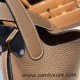 Hermes Picotin Clemence 18cm J7 /Blue Lin& 18/Étoupe Grey Silver Hardware Hermes Picotin Clemence 18cm J7 /Blue Lin& 18/Étoupe Grey Silver Hardware