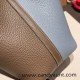 Hermes Picotin Clemence 18cm J7 /Blue Lin& 18/Étoupe Grey Silver Hardware Hermes Picotin Clemence 18cm J7 /Blue Lin& 18/Étoupe Grey Silver Hardware