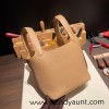 Hermes Picotin Clemence 18cm 0M/Chai Silver Hardware